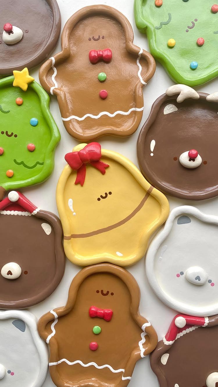 25 Christmas Gifts to Make at Home: Candles to Cookies 11 Small glossy clay bowls shaped like gingerbread men, trees, and reindeer for Christmas.