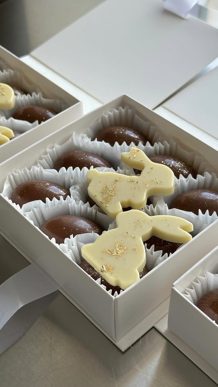 10 Easter Gifts for Young Adults They'll Actually Use 8 Chocolate eggs and white chocolate bunnies in a white gift box