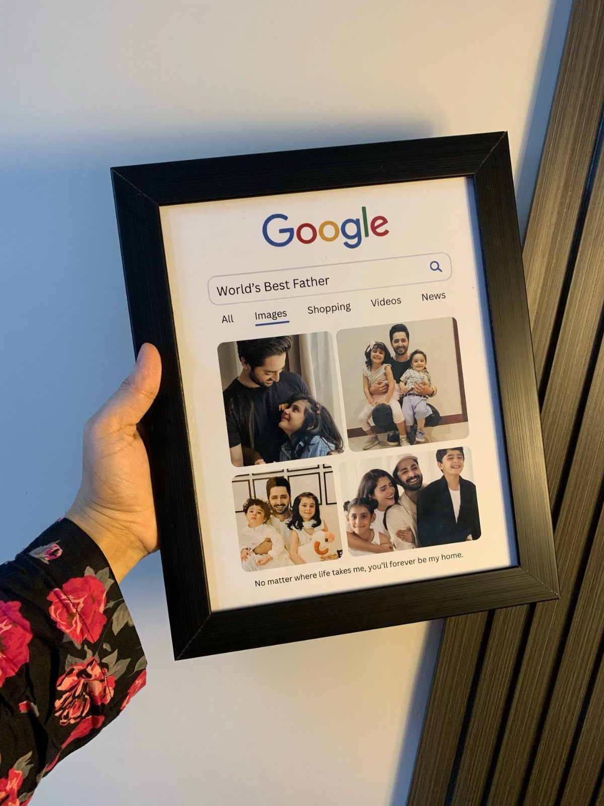 Photo Gifts for Dad From Daughter: 7 Ideas He'll Keep 7 Framed Google search print showing photos of a father and his children.